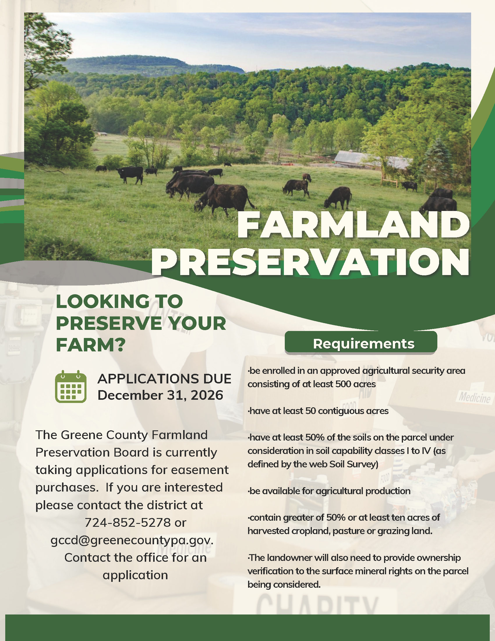 Farmland Easement Applications Being Accepted